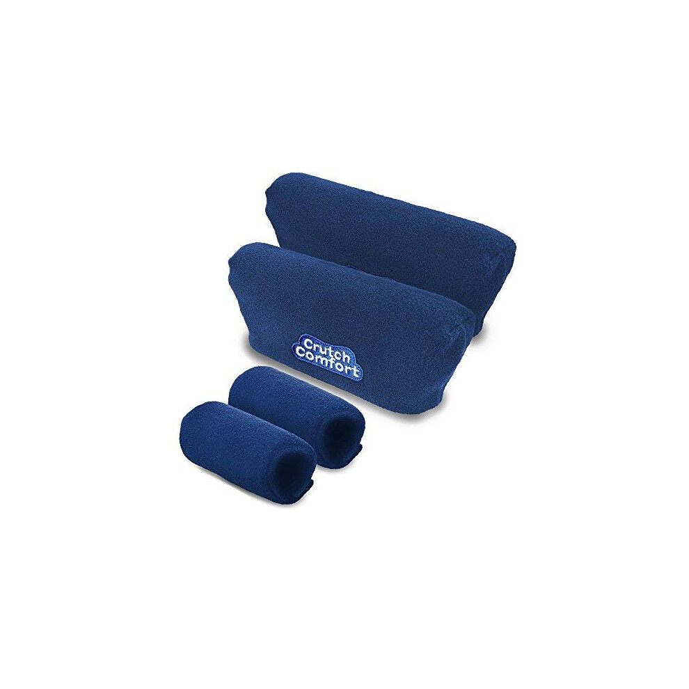 Crutch Comfort Deluxe Soft Fleece  Foam Crutch Accessory Set Blue