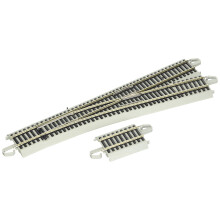 Bachmann Trains - E-Z COMMAND DCC AUSGESTATTETER #5 WEICHE - RECHTS - NICKEL SILBER E-Z TRACK