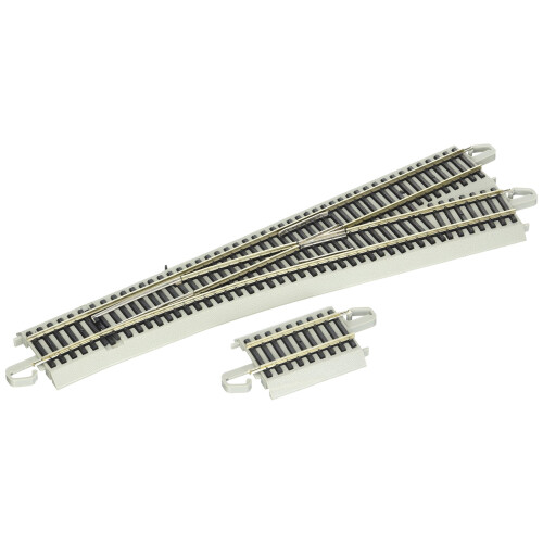 BACHMANN Bachmann Trains - E-Z COMMAND DCC AUSGESTATTETER #5 WEICHE - RECHTS - NICKEL SILBER E-Z TRACK