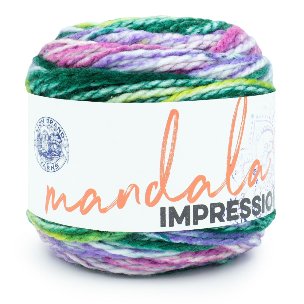 Lion Brand Yarn Mandala Impressions  Bulky Yarn  Mermaid  1 Pack