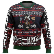 (M, EL0915) Death Note Naughty List Ugly Christmas Sweater Gift Santa Claus Pullover Men 3D Sweatshirt And Top Autumn And Winter Clothi