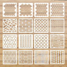 16 piese ?abloane geometrice de pictura de arta reutilizabila pentru scrapbooking me?te?uguri pentru mobila pentru mobila podea mobilier de pardo