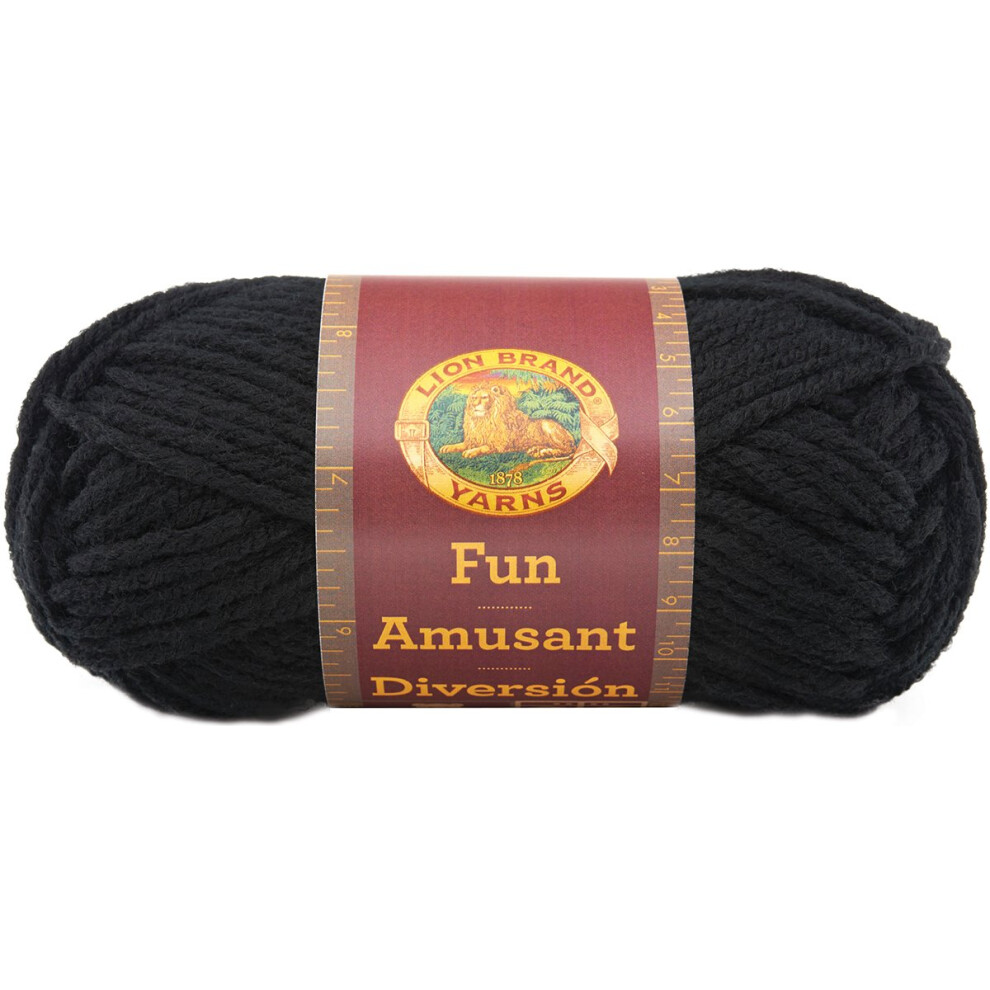 Lion Brand Yarn 99153 Fun Yarn  Black