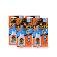 Gorilla Super Glue 15 Gram, Clear, (4 Pack)