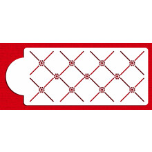 Designer Stencils Daisy Lattice 4 Cake Stenci Beigesemitransparent