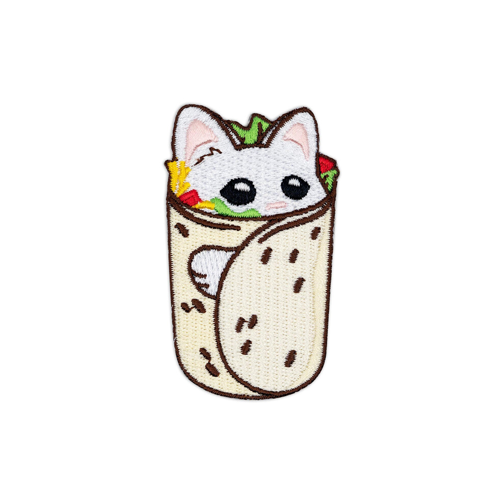 Winks For Days Burrito Cat Embroidered IronOn Patch