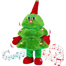 Electric Christmas Tree Plush Toy, Singing and Dancing Christmas Toys  Xmas Gift