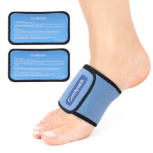Comfpack Kylterapi Wrap med 2 Pack för Smärtlindring, Återanvändbara Gel Ispackar för Fot, Handled, Ankel