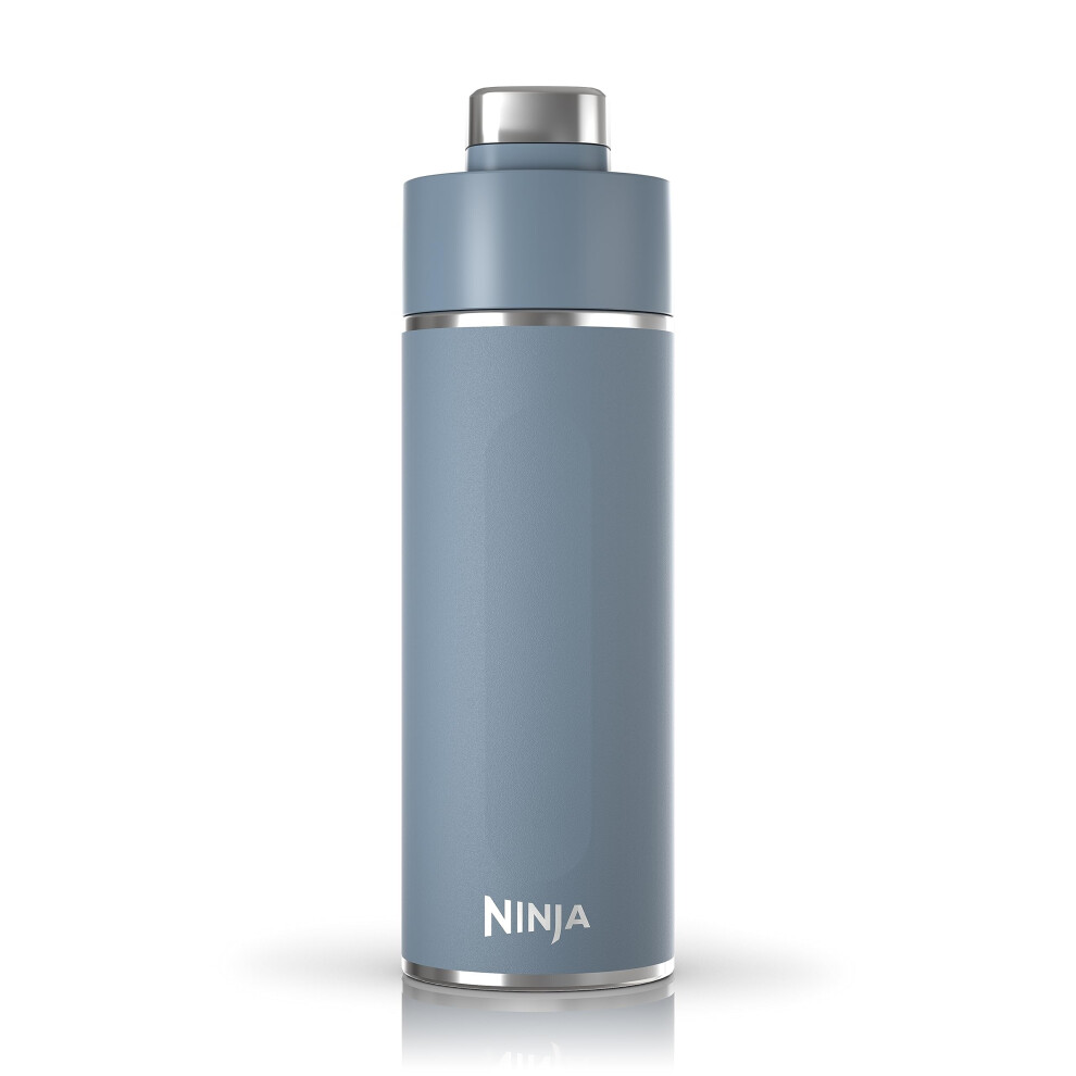 Ninja DW2401BL Thirsti 24oz Travel Water Bottle  For Carbonated Sparkling Drinks  Colder and Fizzier Longer  Leak Proof  24 Hrs