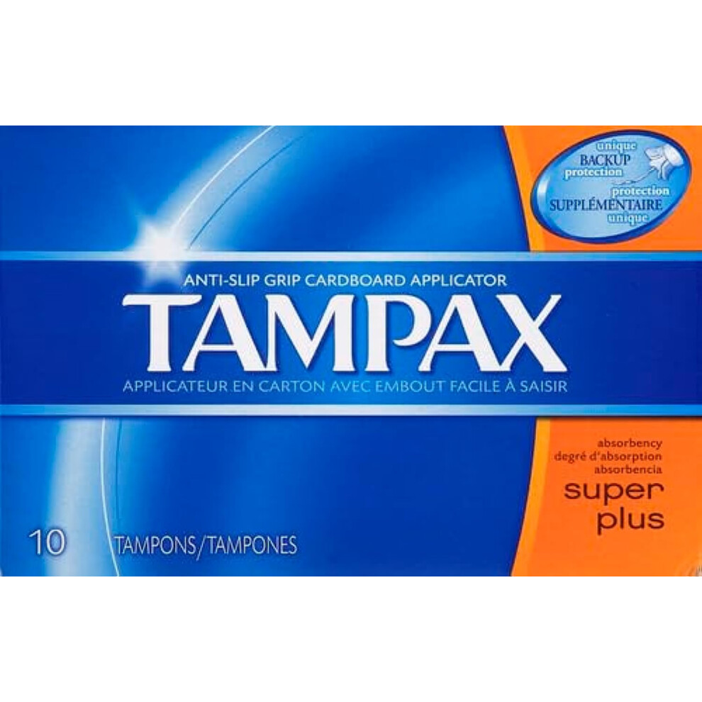 Tampax Biodegradable Applicator Tampons  Super Plus 10 ea