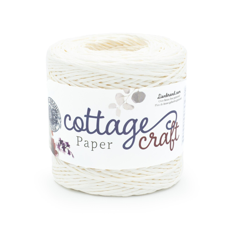 Lion Brand Yarn Cottage Craft Paper  Craft Yarn  White  1 Pack