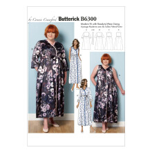 BUTTERICK PATTERNS B6300 Frken/Damrock Blte & Neglig (X-Small-Small-Medium-Large-X-Large)
