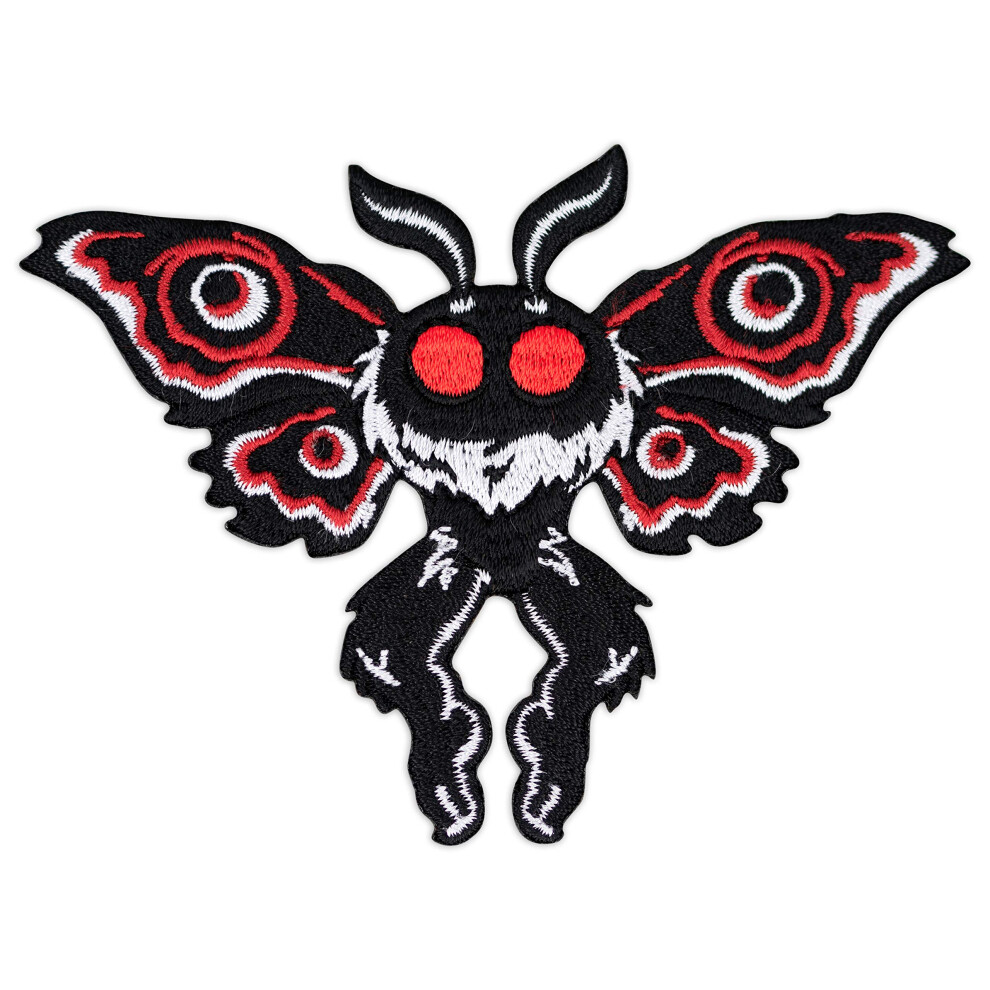 Winks For Days Mothman Cryptid Creature Embroidered IronOn Patch