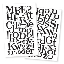 S.E.I Letras de T-Shirt Iron-on de 1 1/2 polegada, Transferências de Calor Flock Pretas