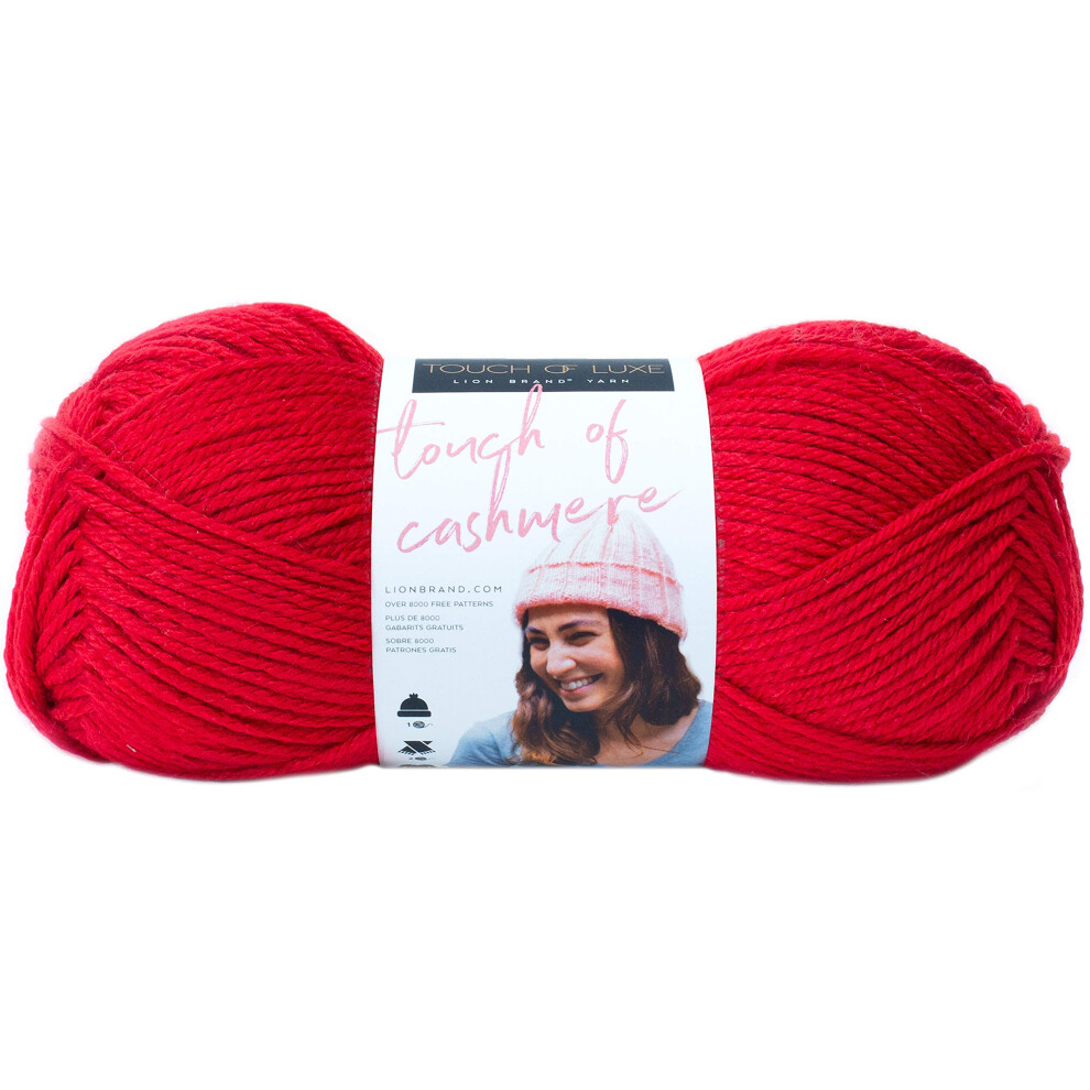 LION BRAND YARN COMPANY YARN TOUCH OF CASHME ROUGE