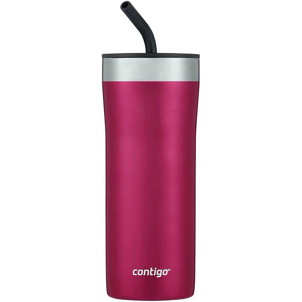 Contigo Streeterville Stainless Steel Tumbler with Straw  Dragon Fruit  24oz