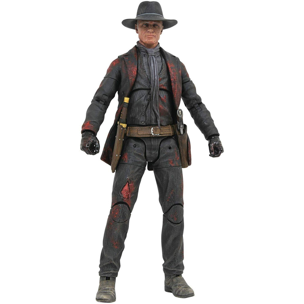 DIAMOND SELECT TOYS Westworld The Man in Black BattleDamaged Action Figure  Multicolor