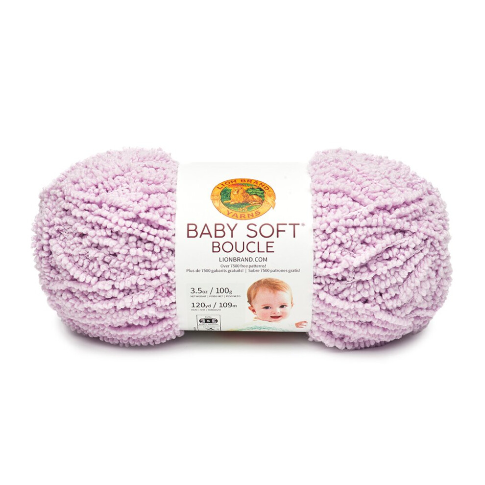 Lion Brand Yarn Baby Soft Boucle Yarn  Lavender