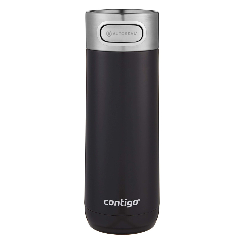 Contigo Luxe AutoSeal 16oz VacuumInsulated Stainless Steel Travel Mug  LeakProof and Dishwasher Safe  Licorice  Perfect for H