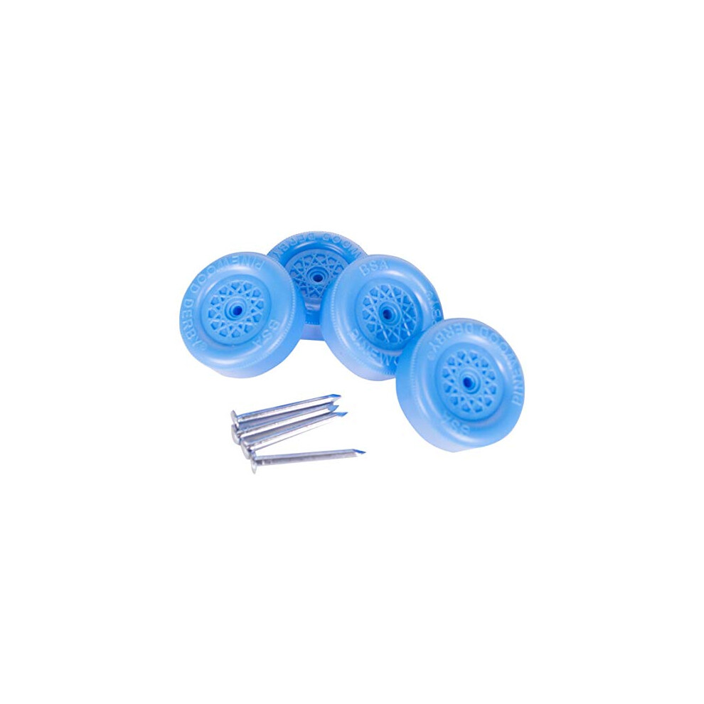 Official Pinewood Derby Wheels and Axles Blue