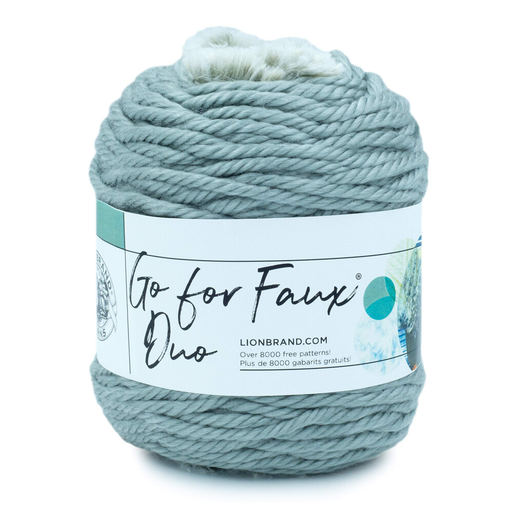 Lion Brand Yarn Go for Faux Duo Yarn  GreyHusky