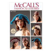 Padrão McCall's M7705 Chapéus Femininos por Forme Millinery, Tamanho Único (7705)