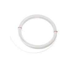19-Gauge-Millinery-Draht mit Baumwollüberzug, Standard-Firmweiß – 1 Yard