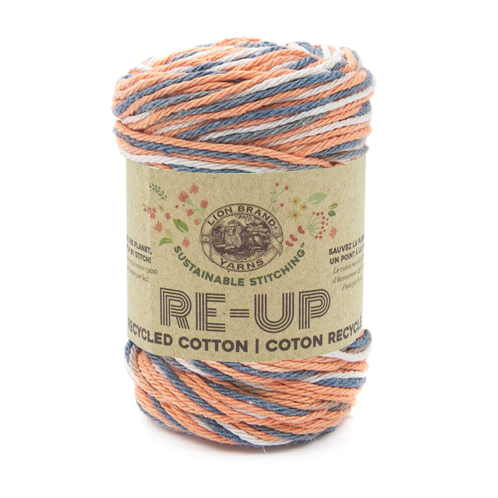 1 Skein Lion Brand Yarn ReUp Cotton Yarn  Saffron