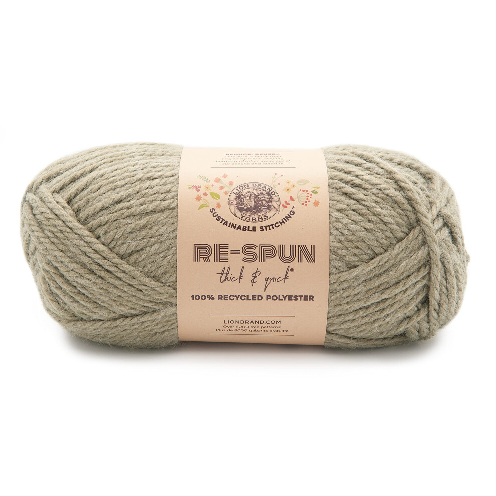 Lion Brand Yarn ReSpun Thick  Quick Yarn  Olive Branch