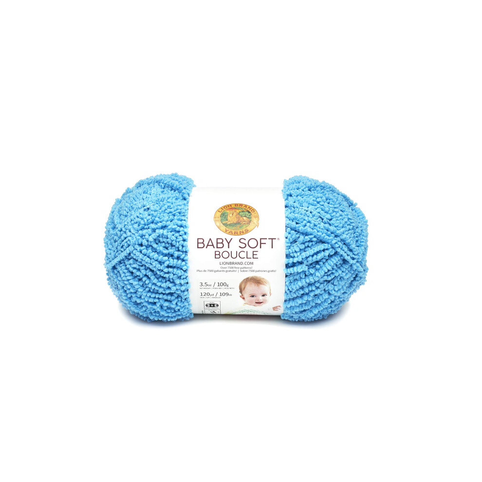 Lion Brand Yarn Baby Soft Boucle Yarn  Aqua