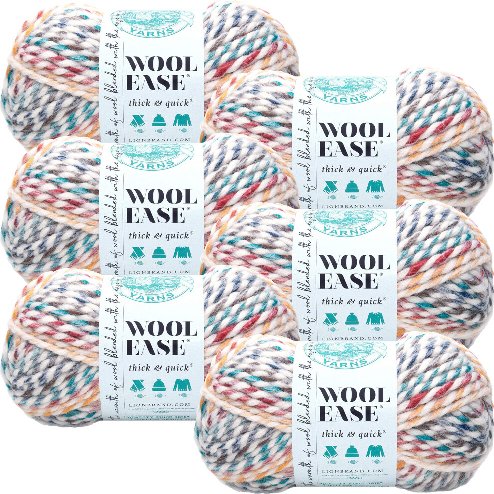 Lion Brand WoolEase Thick  Quick Yarn 6PkHudson Bay  Pack