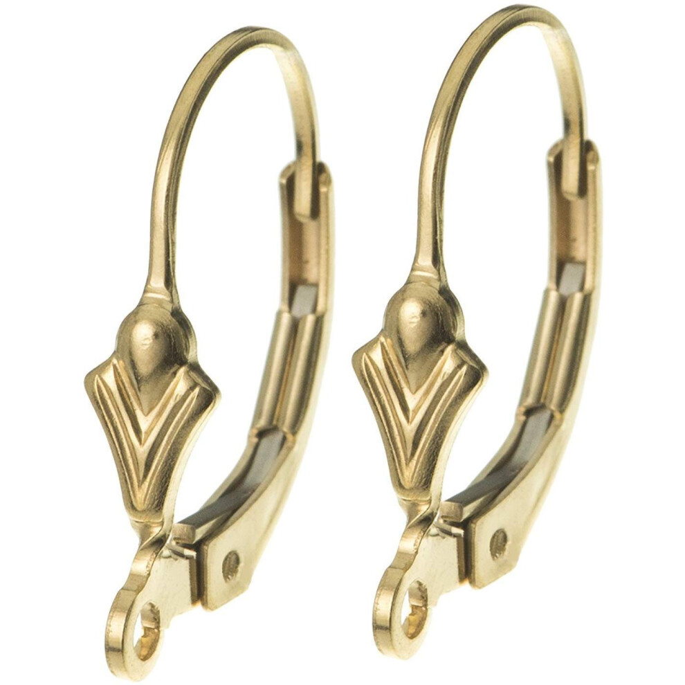 Regal Findings- 6 Pack (3 Pairs) Gouden Fleur De Lis Oorbellen met Sluiting