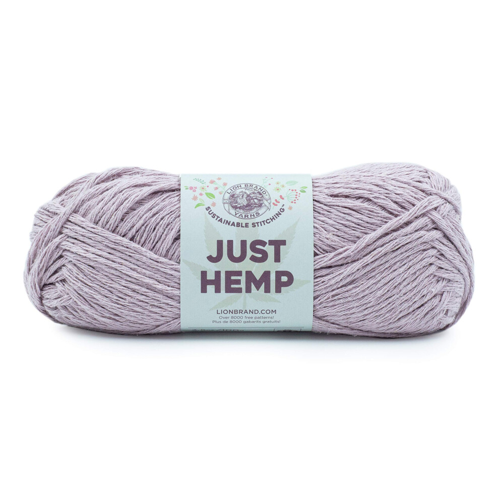 1 Skein Lion Brand Yarn Just Hemp Bulky Yarn  Lilac