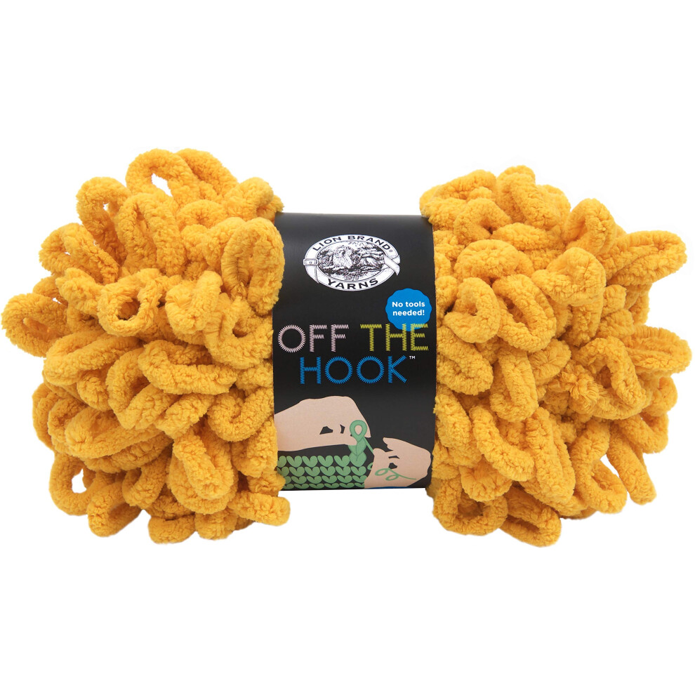 LION BRAND YARN COMPANY YARN OFF THE HOOK SAFFRON