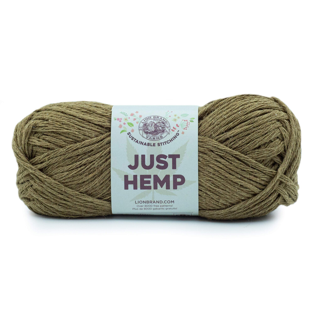 1 Skein Lion Brand Yarn Just Hemp Bulky Yarn  Olive