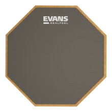 Evans RealFeel  Drum Practice Pad  Drum Pad  Drummer Practice Pad  Gum Rubber  Single Sided  Stand Mountable  6 Inch