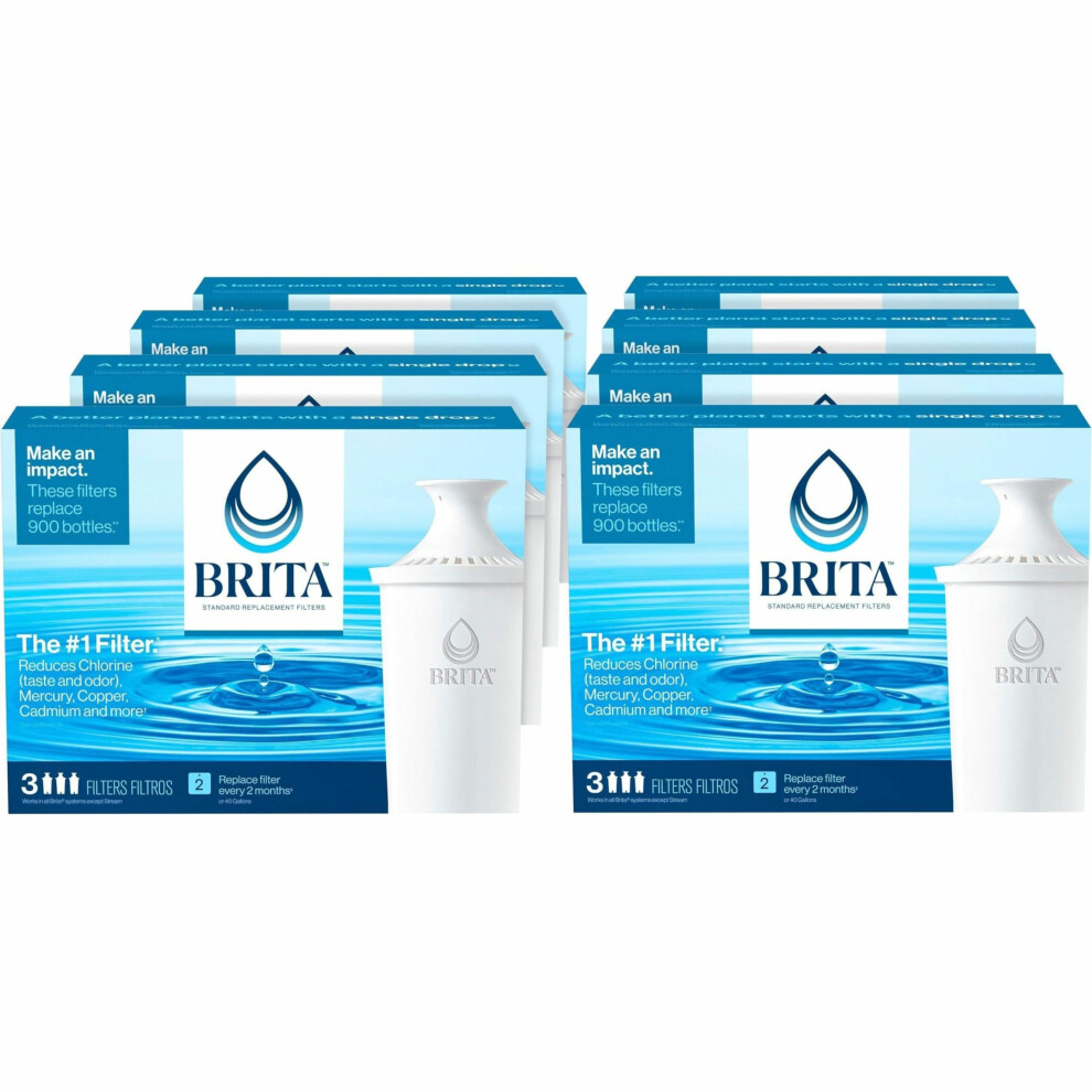 Brita Water Pitcher Replacement Filters  White 3 Filters