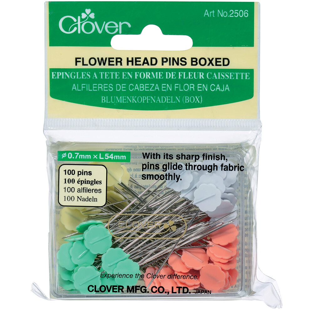 Clover Boxed Flower Head Pin 54mm