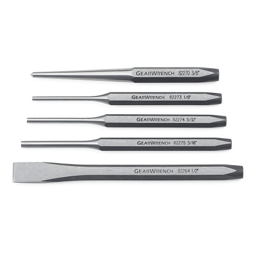 GEARWRENCH Ensemble de 5 Outils à Frapper et Ciseau - 82304, Chrome