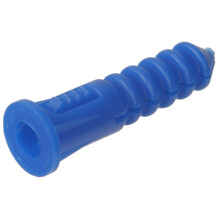 Hillman 370329 Cheville Plastique Rainurée, 8-10-12 X 1-1/4 Pouce, Bleu, 100 Compte (Pack de 1)