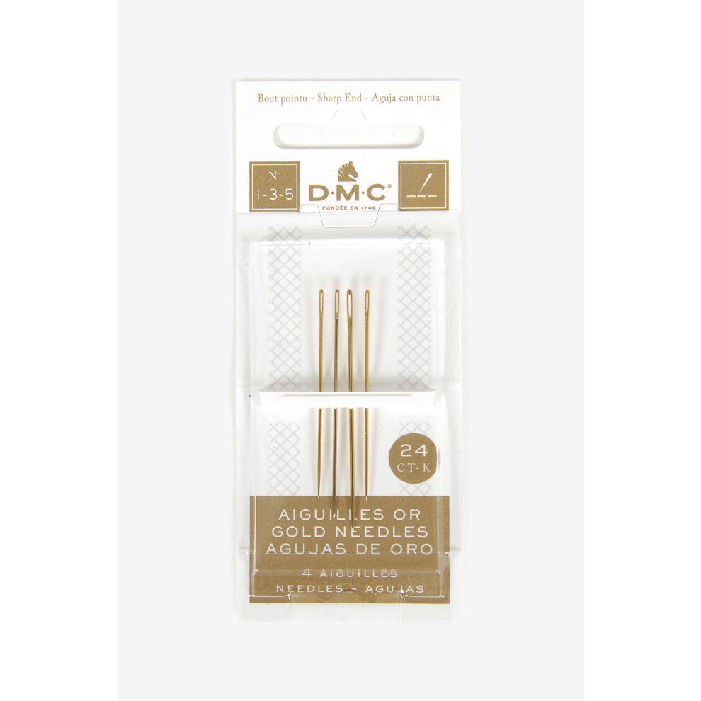 DMC Gold Embroidery Hand Needles  Size 15 4Pkg