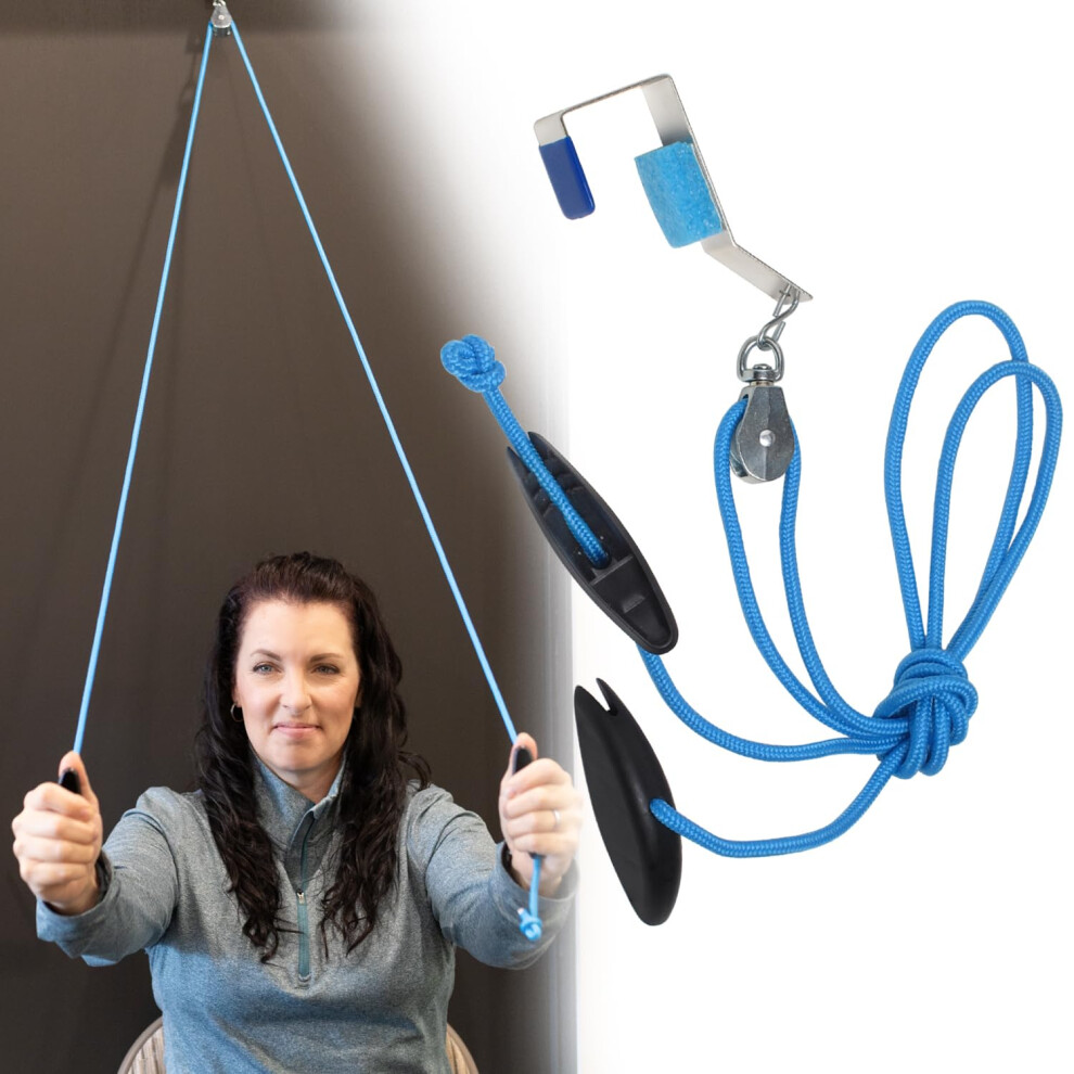 RangeMaster BlueRanger Shoulder Pulley w Patient Guide  Aids Recovery  Rehabilitation  Range of Motion  Metal Bracket FSAHS