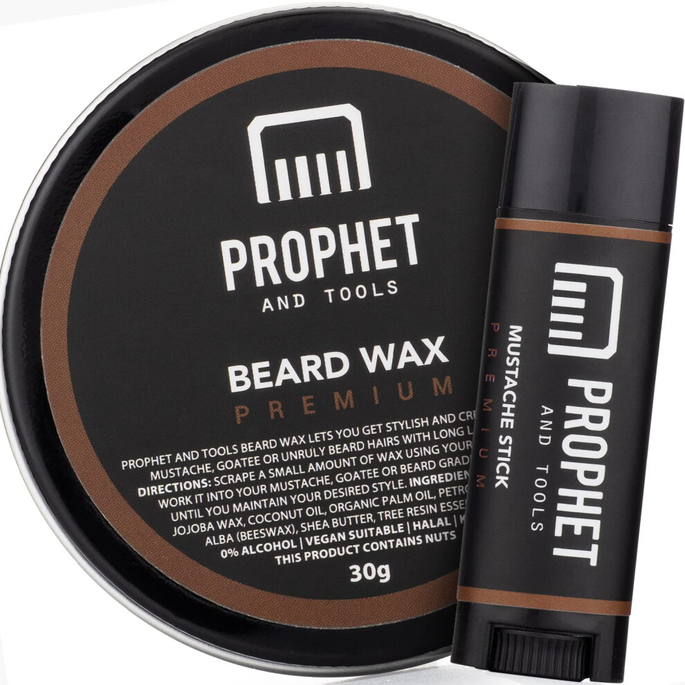 Prophet And Tools Level 3 Strong Hold Wax For Beard Hair Great To Shape Style And Control Holds For Up To 24Hrs And Eas