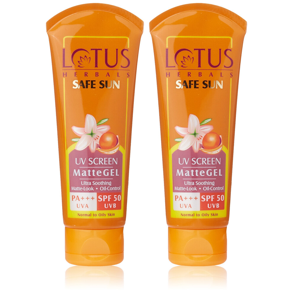 Lotus Herbals Safe Sun UV Screen Matte Gel  100g Set of 2