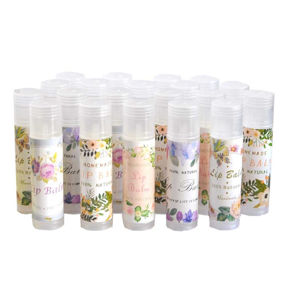 Zzybia Assorted T5 Adensive Lip Balm Label Sticker For Lip Balm Container Lip Balm Labels Paper Stickers 100Pcs