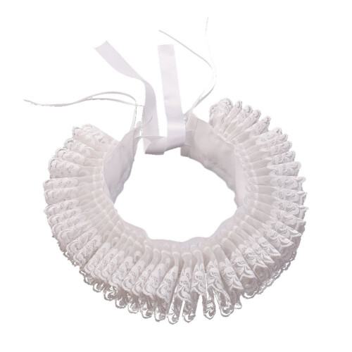 GRACEART Renaissance Elizabethan Ruffled Collar Neck Ruffle BWhite