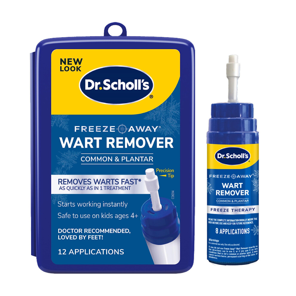 Dr Scholls Freeze Away WART Remover  12 Applications  DoctorProven Freeze Therapy to Remove Common and Plantar Warts Fast