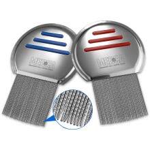 Lice Comb Pack of 2 Stainless Steel Professional Lice Combs and Head Lice Treatment to Effectively Get Rid of Hair Lice and