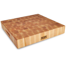 John Boos CCB Series End-Grain Square Reversible Maple Wood Chopping Board, 18x18x3 in