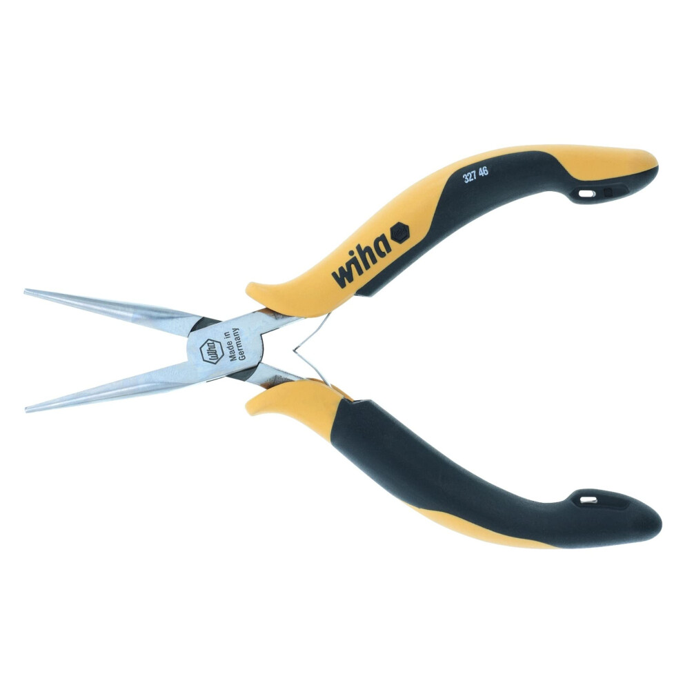 Wiha 32746 Pliers  Long Needle Nose  Straight  Serrated Jaws  ESD Safe